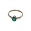 9ct Gold Cushion Cut Emerald Ring
