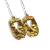 Double Gold Plated Sycamore Leaf Drop Earrings