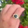 Faceted Grandidierite Ring