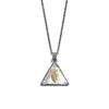 Acanthus – Triangle Amulet With Heart Charm & Mini Diamond