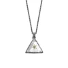 Acanthus – Oxidised Silver Triangle Amulet Neckklace With Gold North Star