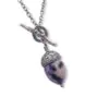 Amethyst Acorn and Cup Slightly Oxidised Necklace