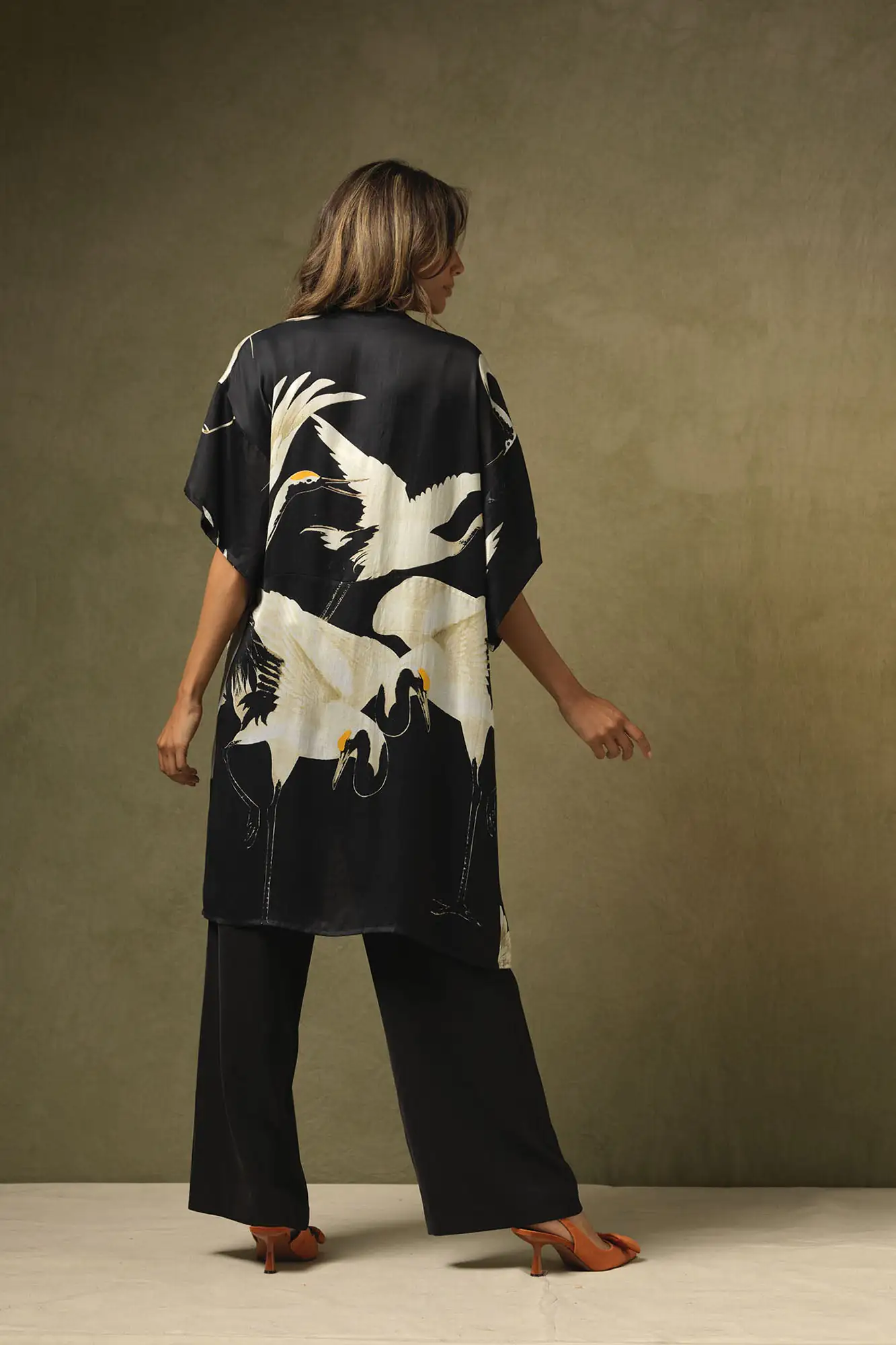 Market Of Stars Heart Of Gold Long Kimono Black main image 0