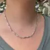 Unique Silver Necklace with 18ct Gold Coil Details