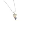 Triangle Moonstone and Blue Topaz Necklace