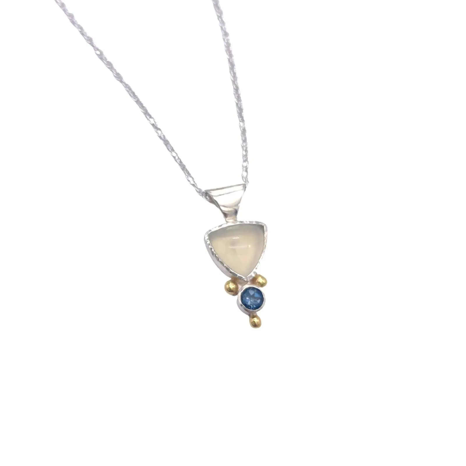 Silver Blue Topaz, Sapphire & Chalcedony Pendant Necklace - Franki Baker  Jewellery