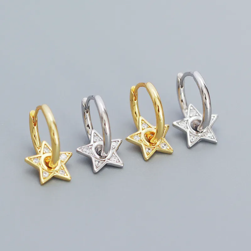 1-Pair-Simple-Style-Pentagram-Sterling-Silver-Plating-Inlay-Zircon-Drop-Earrings (2)