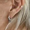 Crystal Leaf Crown Labret Single Earring