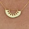 Hollow Semicircle Necklace