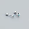 Turquoise Crystal Star Labret Single Earring