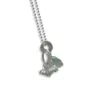 Adele Taylor Necklaces | Spiral Pendant Necklace with Poppy Seeds and Green Amethyst