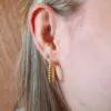 Striking Scalloped Chunky Hoop Earrings