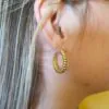 Striking Scalloped Chunky Hoop Earrings
