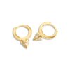 gemstone rivet huggie g