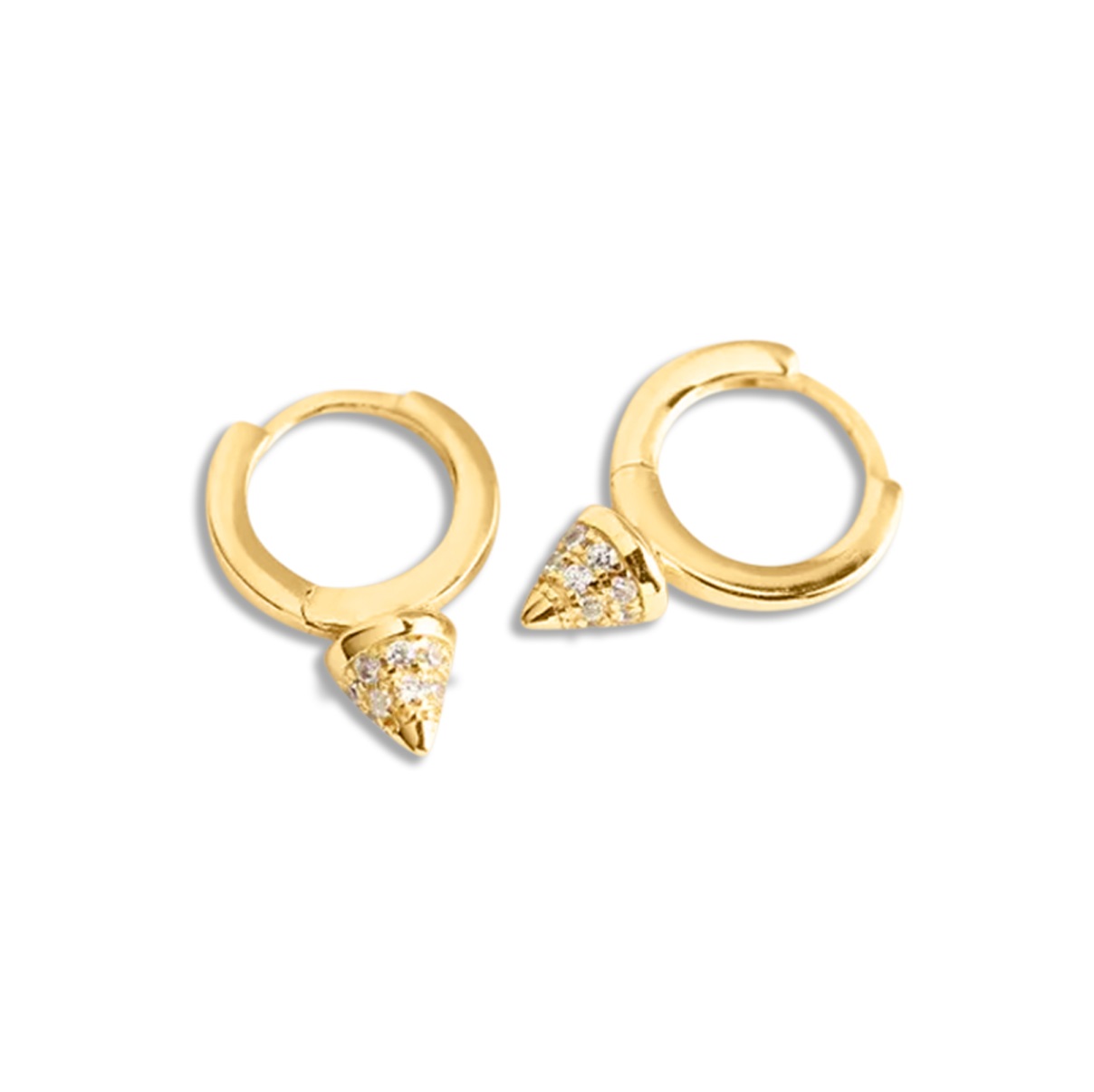 gemstone rivet huggie g