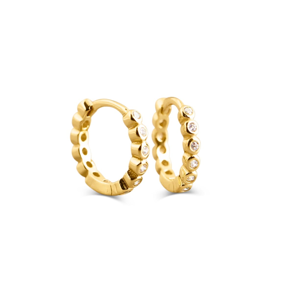 simple rounded crystal huggies g