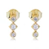 1-Pair-Simple-Style-Round-Rhombus-Sterling-Silver-Plating-Inlay-Zircon-Ear-Studs