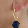 Ornate Gemstone Earrings Lapis