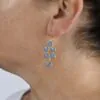 Artemis Gemstone Drop Earrings Sky Blue Chalcedony
