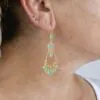 Chandelier Gemstone Earrings Aqua Chalcedony
