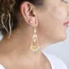 Chandelier Gemstone Earrings Moonstone