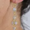 Elegant Cabochon Gemstone Earrings Moonstone