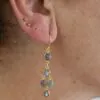 Elegant Oval Cabochon Gemstone Earrings Labradorite