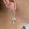 Gemstone 5 Drops Faceted Earrings Labradorite
