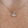 Triple Crystal Petal Necklace