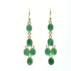 Elegant Cabochon Gemstone Earrings Green Onyx