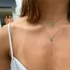 Sparkly Green Gemstone Necklace