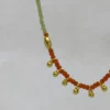 Carnelian And Peridot Beaded Necklace
