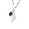 Faceted Fluorite And Leaf Charm Necklace