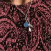 Irregular Opal And Leaf Charm Necklace