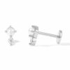 Single-Rhodium-Style-1-925-Sterling-Silver-Cubic-Zirconia-Geometric-Single-Earring-With-Flat-backs