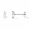 Single-Rhodium-Style-2-925-Sterling-Silver-Cubic-Zirconia-Geometric-Single-Earring-With-Flat-backs