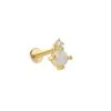 Dainty Opal and Diamante Labret Single Earring