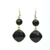 Glamorous Drop Earrings Black Onyx