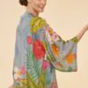 Tropical Flora and Fauna Kimono Jacket – Lavender