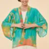 Powder Hummingbird Kimono Jacket – Aqua