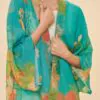 Powder Hummingbird Kimono Jacket – Aqua