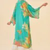 Hummingbird Kimono Gown – Aqua