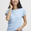 B.Young Pamila Vista Blue Striped T-Shirt