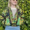 Vintage One Off Bomber Jacket – Navy And Green