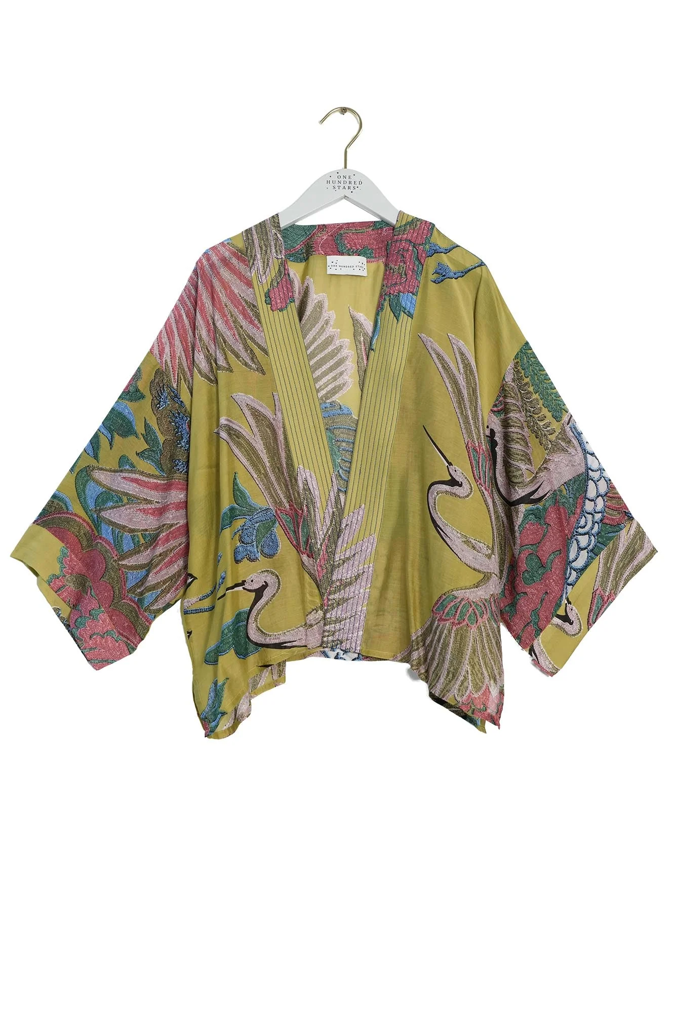 Crane-Olive-Kimono