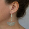 PE293_silver_oxidised_detail_fan_shape_drop_dangle_earrings