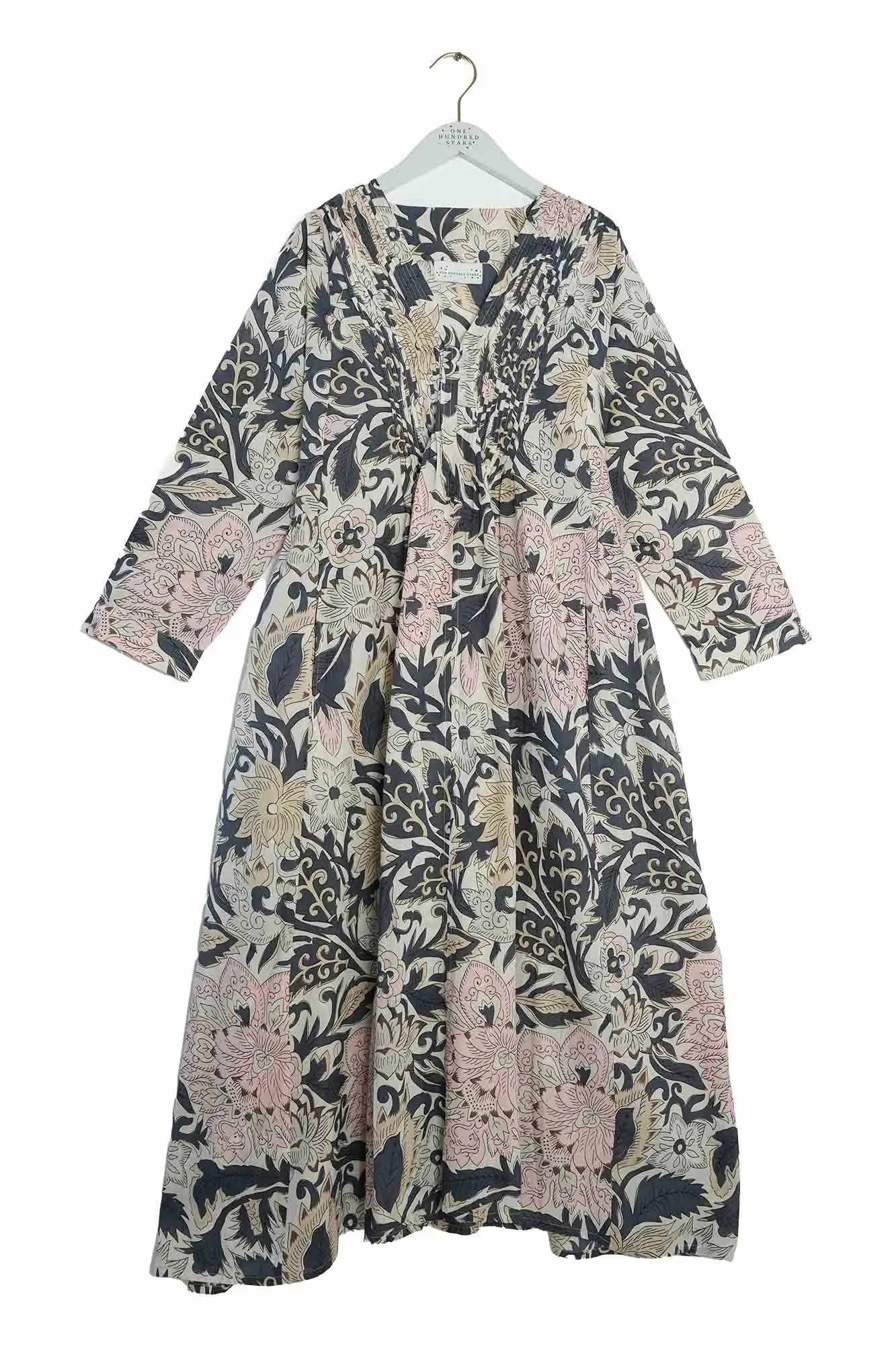 Block-Taupe-Pinch-Pleat-Dress