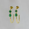 NE121-green-onyx-gemstone-hoops-gold-vermeil