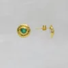 NE138-textured-gold-vermeil-stud-earrings-green-onyx